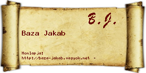Baza Jakab névjegykártya